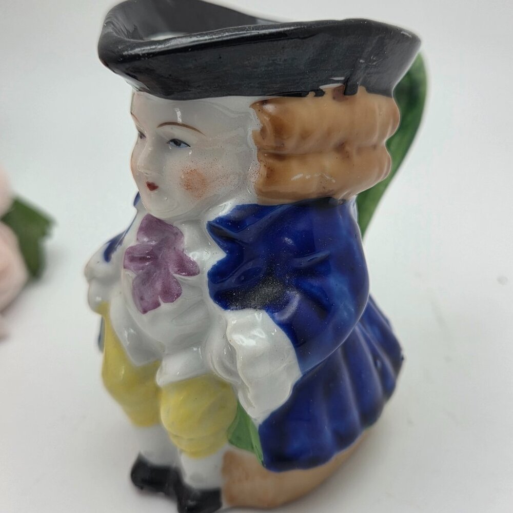 VTG Toby Mug Character Jug Creamer Pitcher Gentleman Blue Coat Occupied Japan